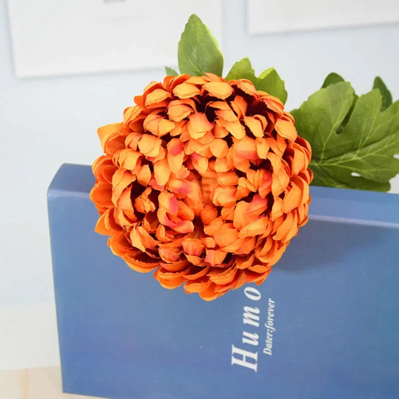 artificial flower chrysanthemum big flower head core chrysanthemum wedding wedding decoration home decoration photography props