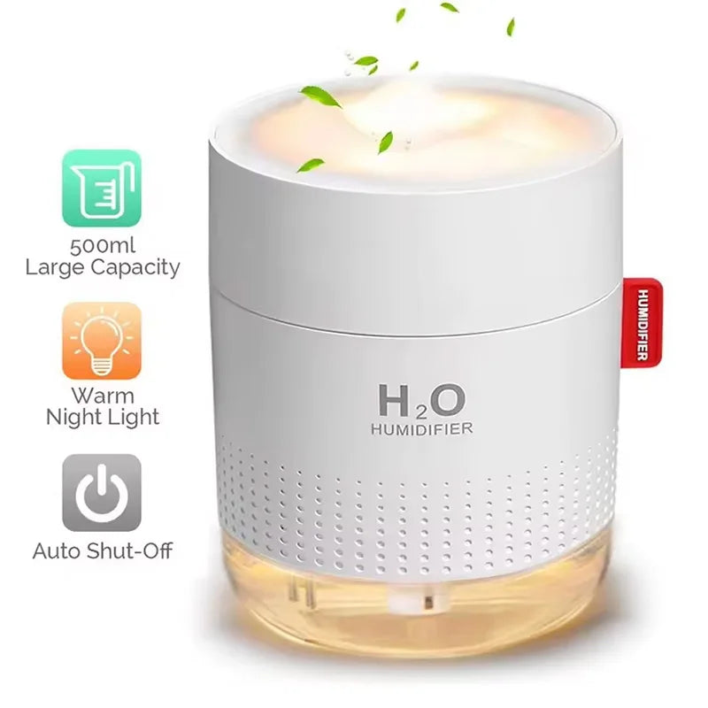 b09hbqdyhr 500ml portable ultrasonic air humidifier essential oil diffuser snow mountain led light scene air humidifier