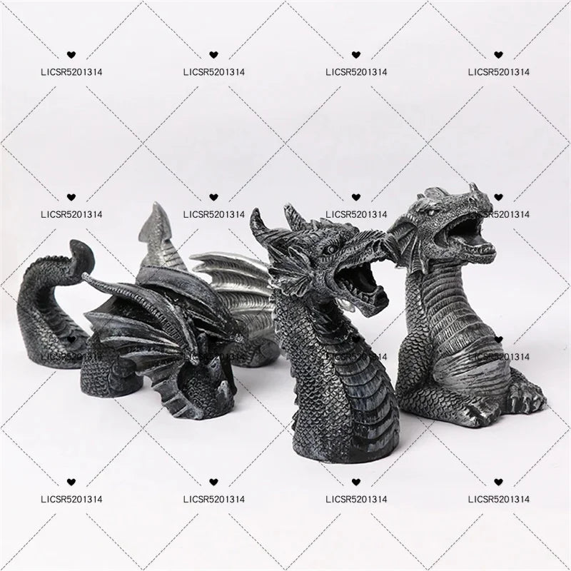 b0983d93y8 dragon sculptures resin giant lawn sculpture gothic fantasy dragon figures art garden patio lawn statues furnishings decoration