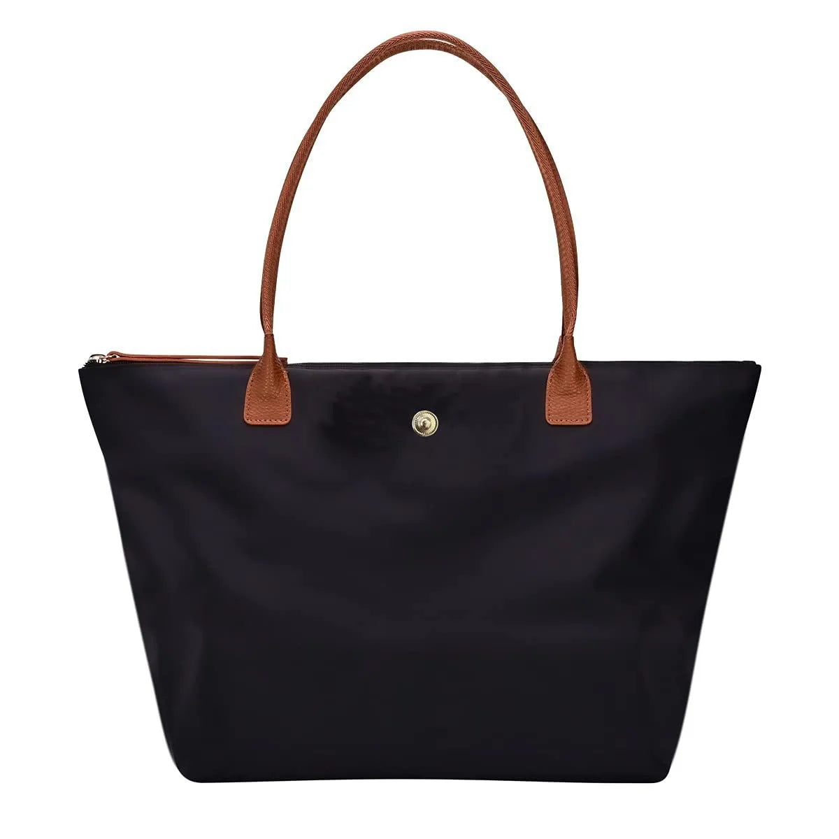 b098rvw2n3 fashion nylon foldable large capacity travel handbag shoulder bag large nylon women's trendy underarm shopping purses bag