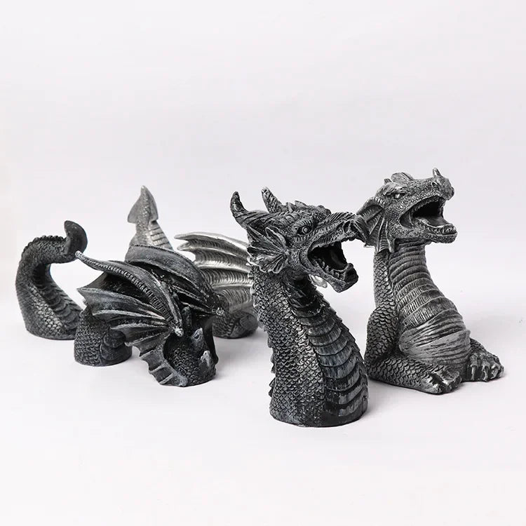 b0983d93y8 dragon sculptures resin giant lawn sculpture gothic fantasy dragon figures art garden patio lawn statues furnishings decoration
