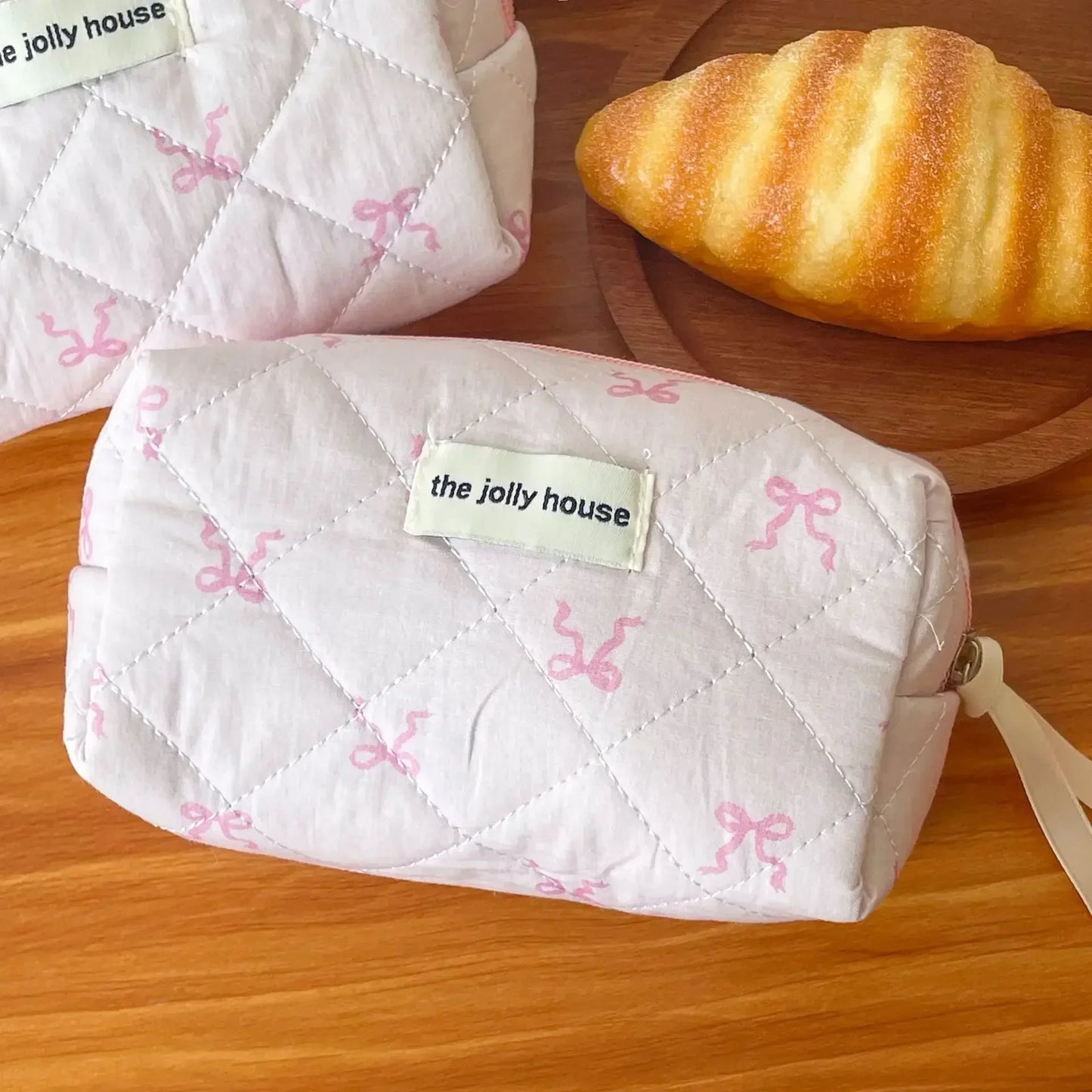 1pcs cotton blue flower women cosmetic bag fabric storage bags small big capacity travel organzier pouch women makeup case