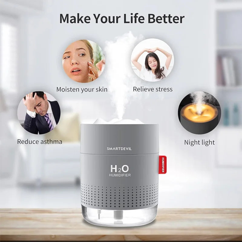 b09hbqdyhr 500ml portable ultrasonic air humidifier essential oil diffuser snow mountain led light scene air humidifier
