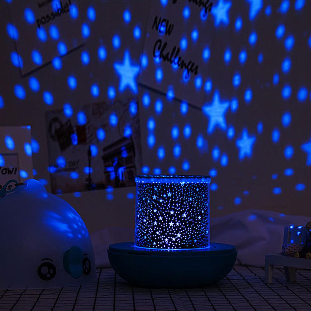 custom lucky fish led rotating star projection night light for kids, 3-in-1 table lamp, night lamp, and projector with 6 patterns and remote control