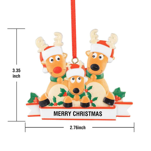 custom name reindeer family xmas ornament personalised decoration gifts for christmas tree