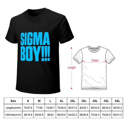 Men's T-Shirt 100% Cotton Sigma Boy Graphic Tee for Casual Wear, Comfortable and Stylish, Perfect for Fitness, Leisure, and Everyday Use, Available in Various Sizes