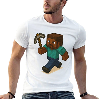 2025 New 150g Men's Short Sleeve T-shirt, Breathable Cotton, Casual Wear, Fitness, Travel, Double-Sided Print, Comfortable Fit, Available in Multiple Sizes
