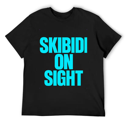 Men's T-Shirt 100% Cotton Skibidi on Sight Graphic Tee for Casual Wear, Comfortable and Stylish Design, Ideal for Fitness, Outings, or Relaxing, Easy Care and Durable Construction