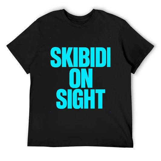 Men's T-Shirt 100% Cotton Skibidi on Sight Graphic Tee for Casual Wear, Comfortable and Stylish Design, Ideal for Fitness, Outings, or Relaxing, Easy Care and Durable Construction