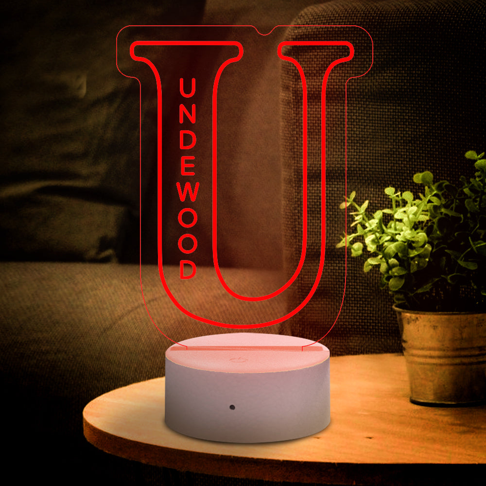 a-z 26 letters led lamp custom name night light for kids, colour changing acrylic night light, personalised bedroom decor, gift for him or her