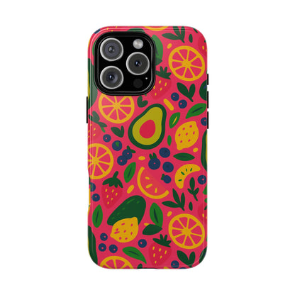 Vibrant 3D Fruit Pattern Protective Phone Case - Playful Accessory for Individuality and Stylish Protection Compatible with iPhone 13, 14, 15 & 16 – all models including Pro, Pro Max & Plus