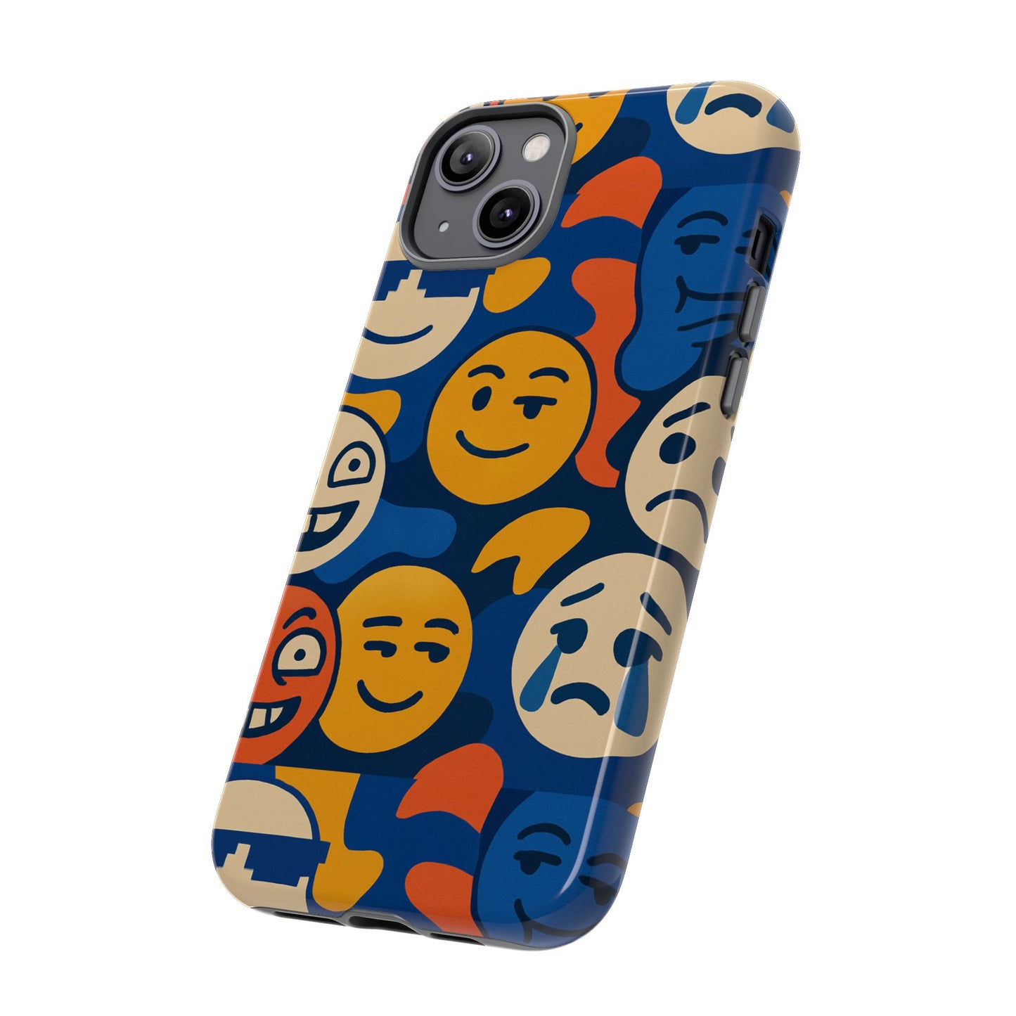 vibrant 3d emoji protective phone case for daily use – bold design for stylish expression – compatible with iphone 13, 14, 15 & 16 – all models including pro, pro max & plus