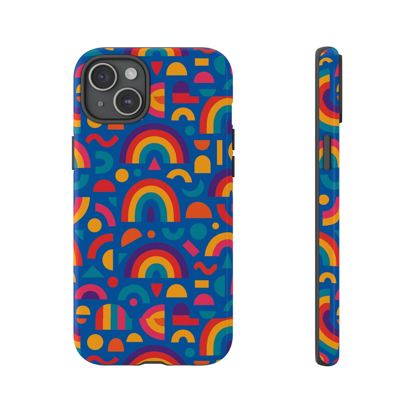 rainbow 3d wrap protective phone case stylish accessory for adults and teens compatible with iphone 13, 14, 15 & 16 – all models including pro, pro max & plus