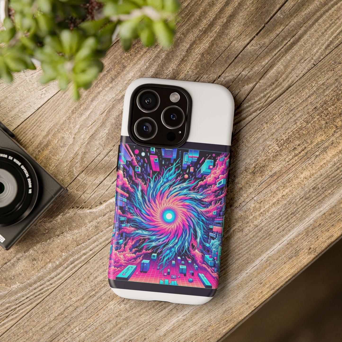 grass level 9000 protective phone case with 3d wrap design, uv protected and shock absorbent, fun retro style for anime lovers, ideal gift for tech enthusiasts