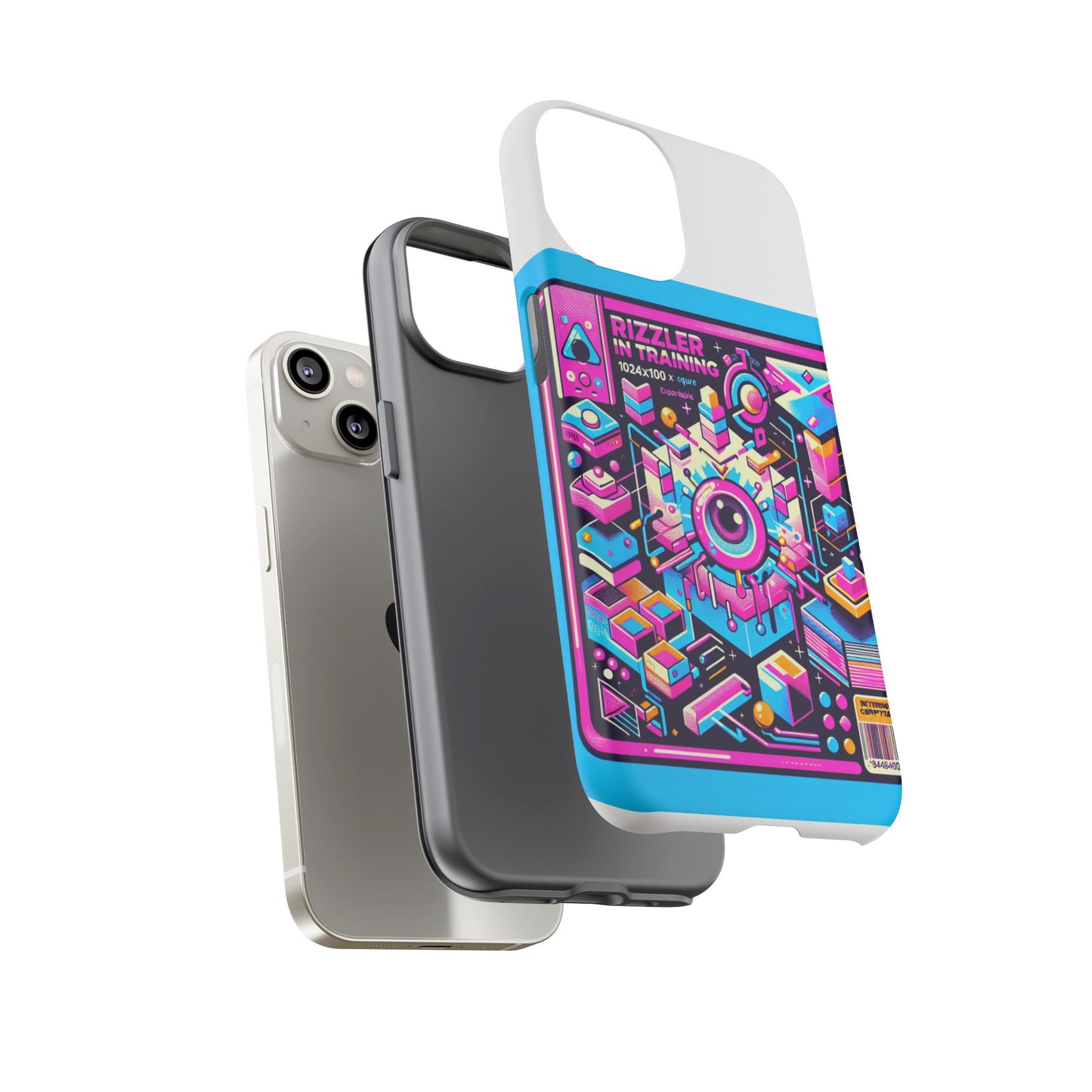 rizzler in training 3d wrap protective phone case for anime lovers