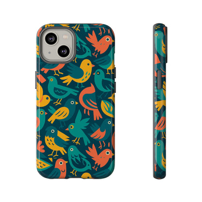 Multicolour Bird Pattern 3D Wrap Protective Phone Case – Vibrant Accessory for Self-Expression Compatible with iPhone 13, 14, 15 & 16 – all models including Pro, Pro Max & Plus