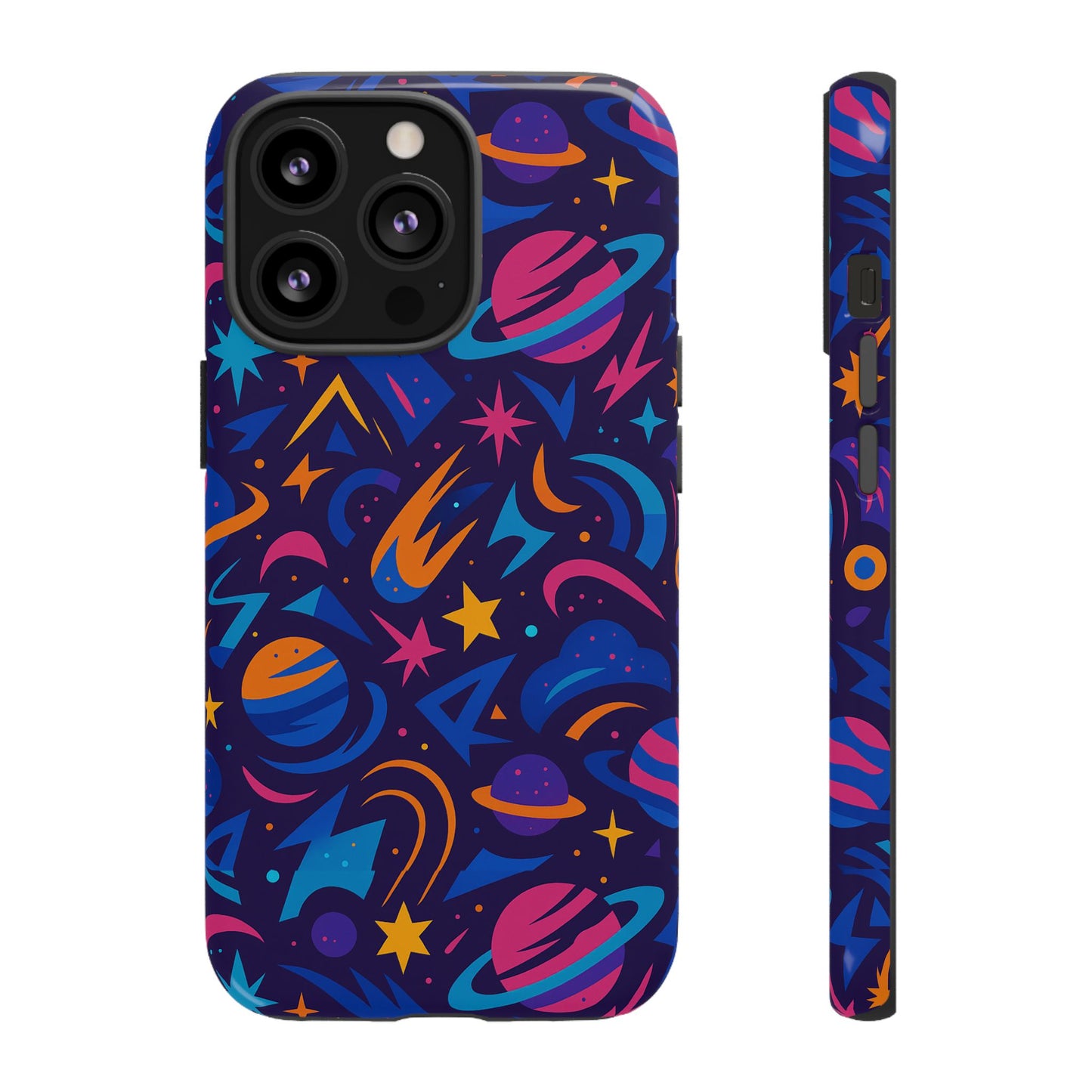 multicolour 3d wrap protective phone case with space theme for men and women – stylish protection accessory compatible with iphone 13, 14, 15 & 16 – all models including pro, pro max & plus