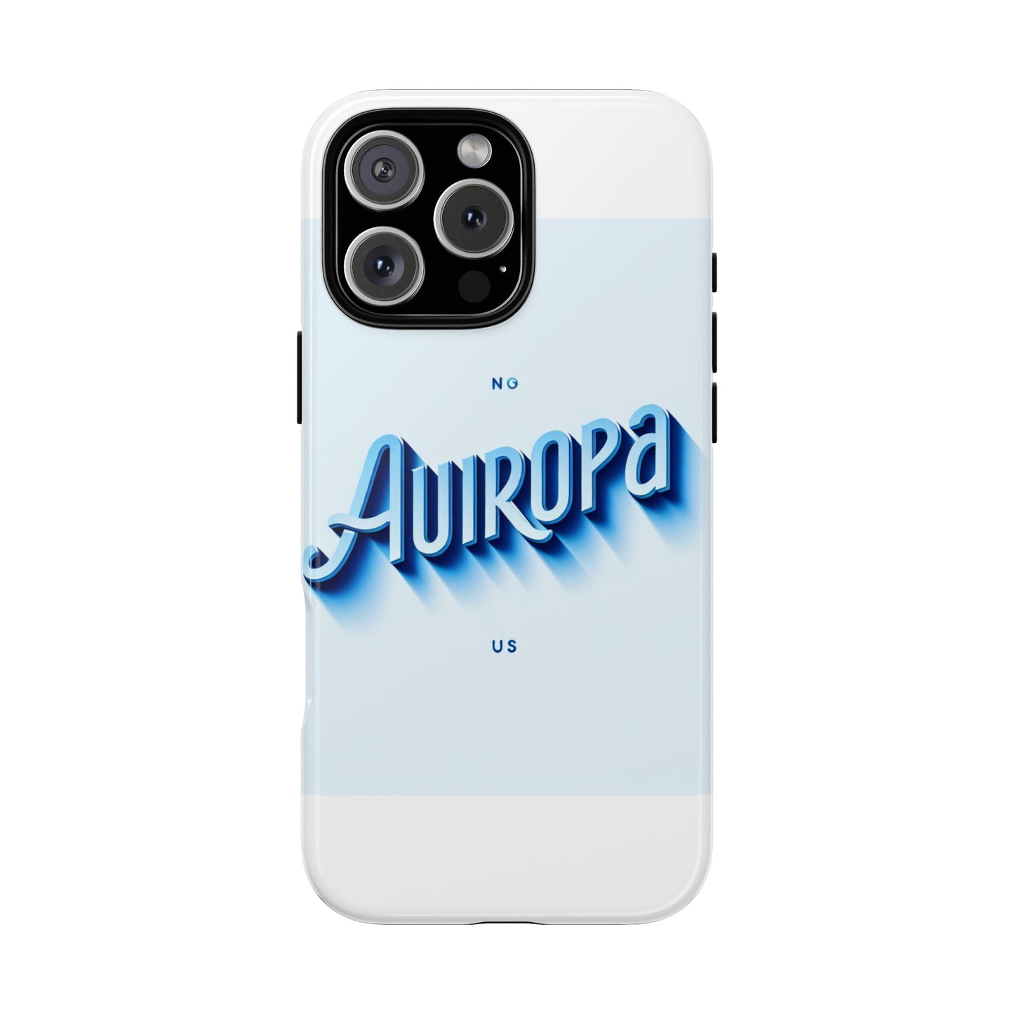 protective phone case with retro typography design in blue for stylish protection, compatible with iphone 13, 14, 15 & 16 – all models including pro, pro max & plus