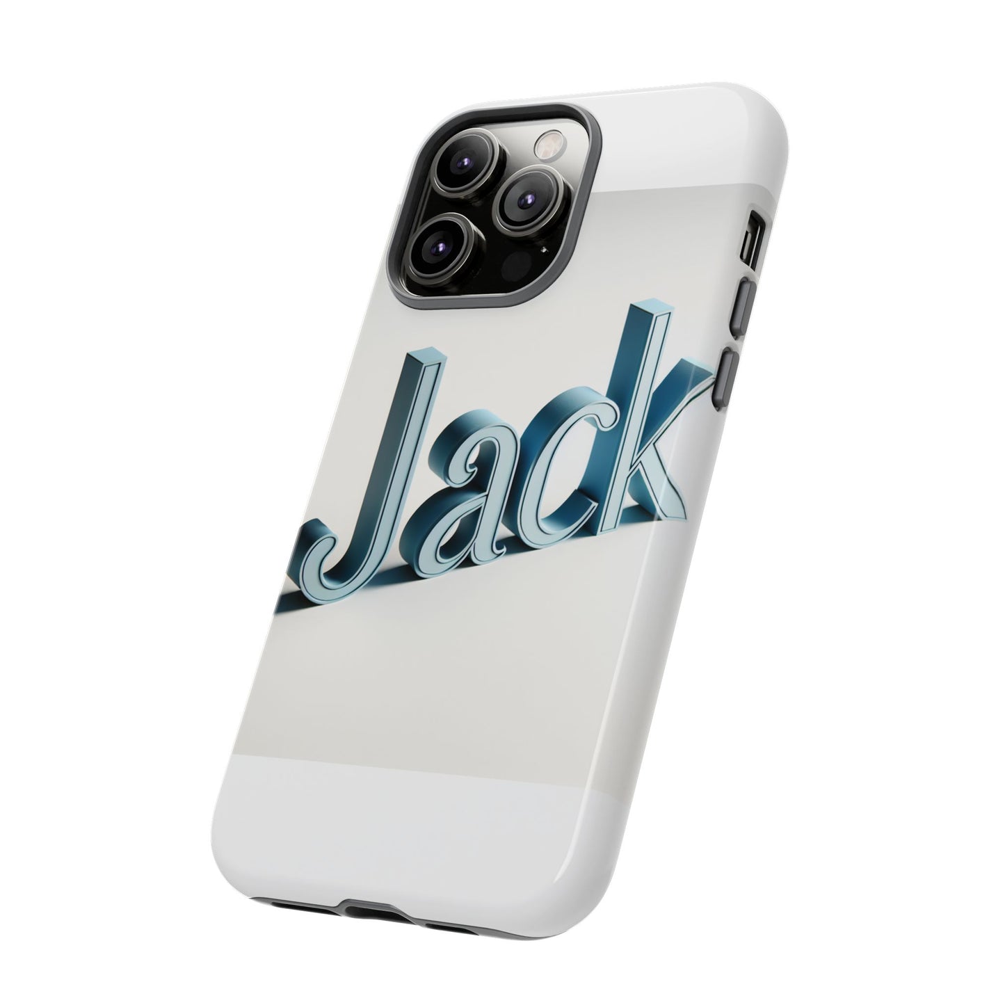 vibrant 3d text protective phone case in blue for unique self-expression – stylish protection compatible with iphone 13, 14, 15 & 16 – all models including pro, pro max & plus