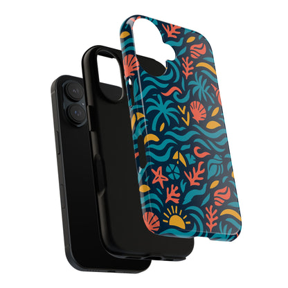 Vibrant Tropical Pattern Phone Case with 3D Design for Stylish Protection Compatible with iPhone 13, 14, 15 & 16 – all models including Pro, Pro Max & Plus