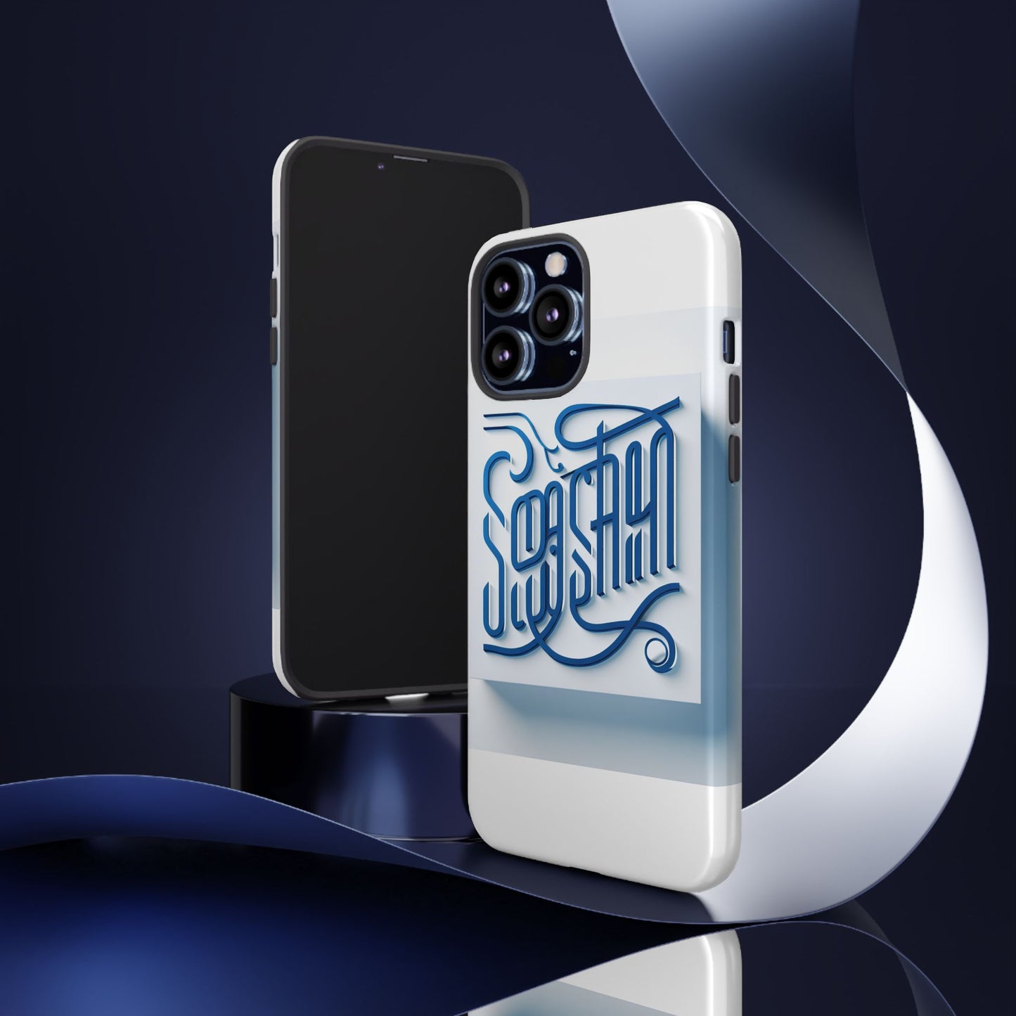 vibrant blue 3d alphabet phone case for stylish protection and unique expression compatible with iphone 13, 14, 15 & 16 – all models including pro, pro max & plus