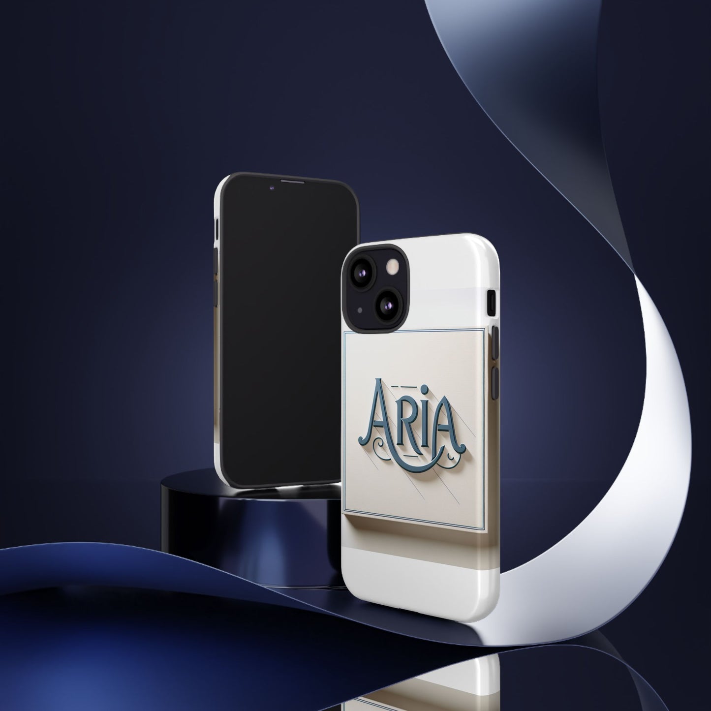 3d textured phone case in elegant blue and white design for stylish protection compatible with iphone 13, 14, 15 & 16 – all models including pro, pro max & plus