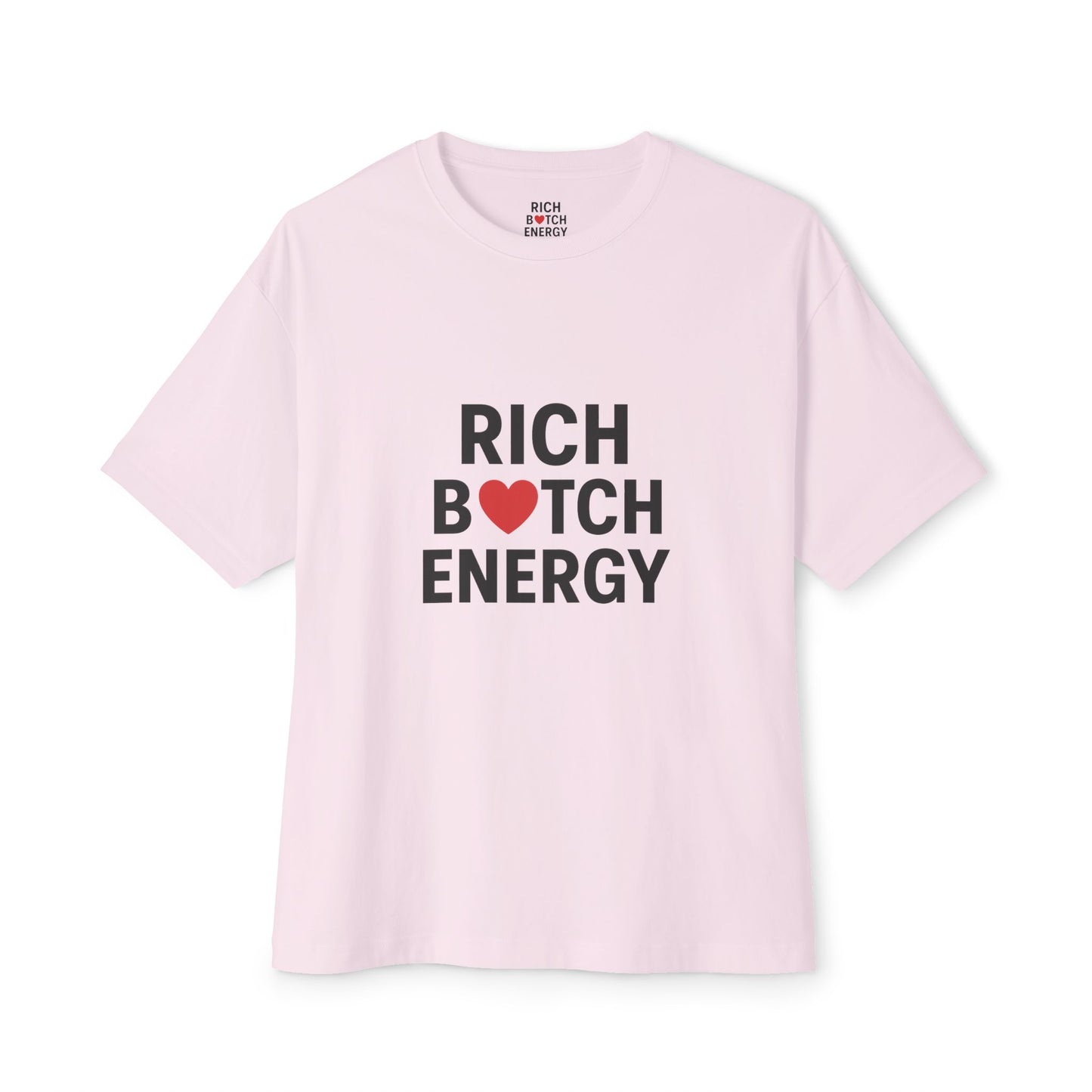 rich bitch energy unisex oversized boxy tee - trendy graphic t-shirt for casual style and comfort, perfect for everyday wear and relaxed fashion