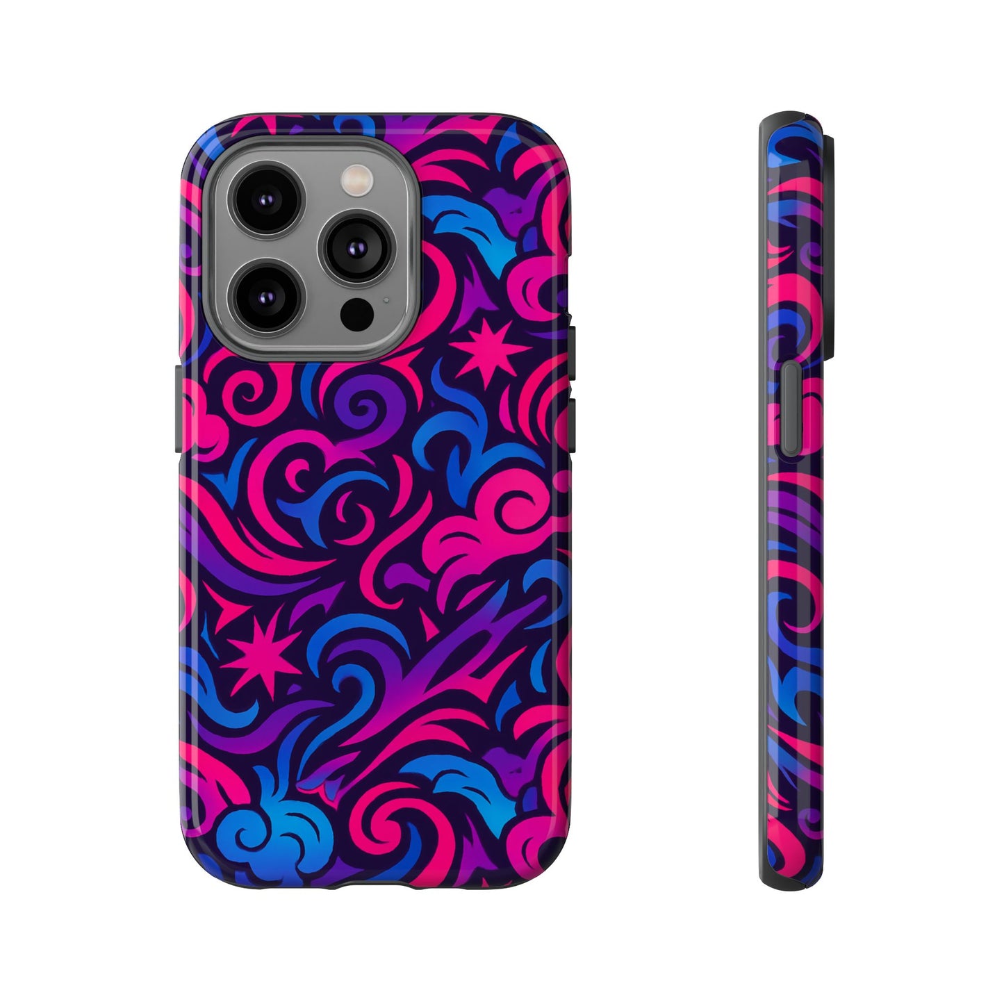 vibrant 3d abstract swirl phone case for creative individuals – stylish protection for smartphones compatible with iphone 13, 14, 15 & 16 – all models including pro, pro max & plus