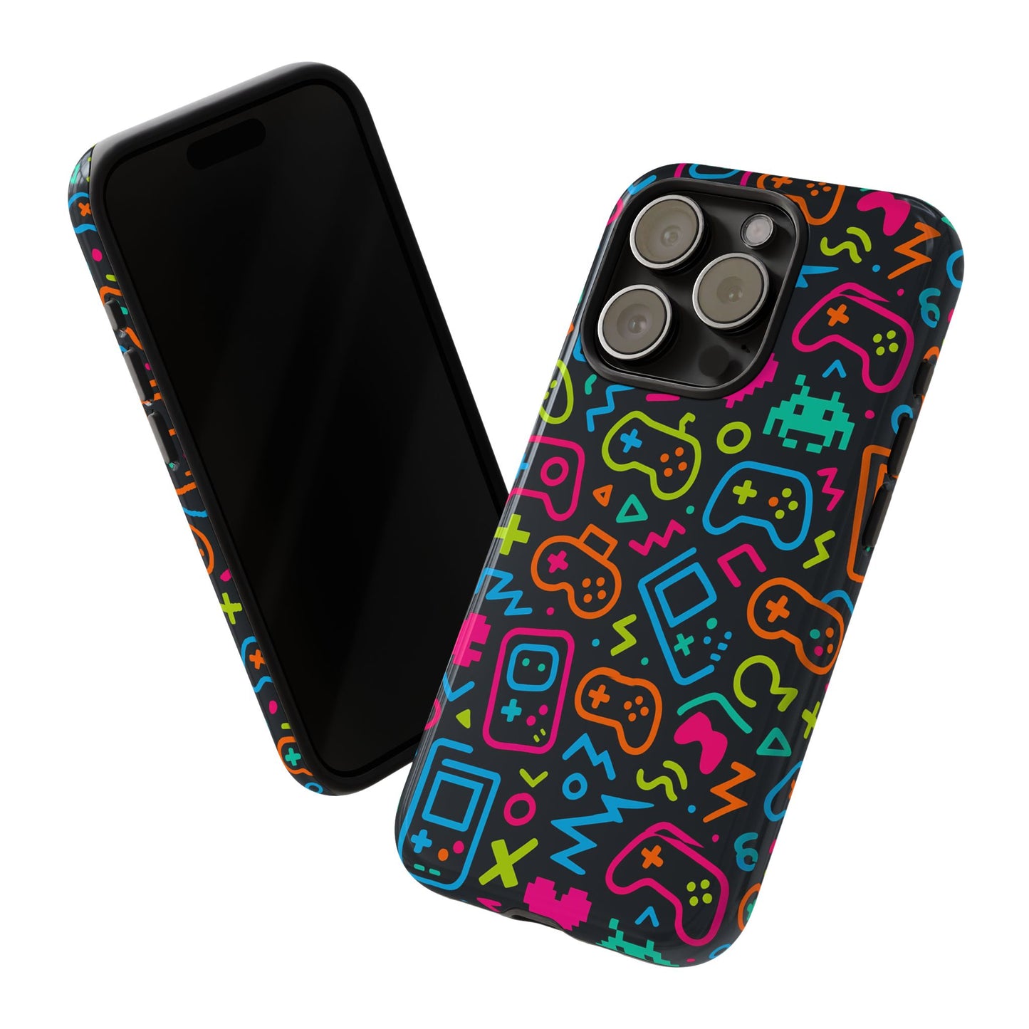 multicolour 3d wrap protective phone case with unique gaming design for men and women – stylish mobile protection compatible with iphone 13, 14, 15 & 16 – all models including pro, pro max & plus