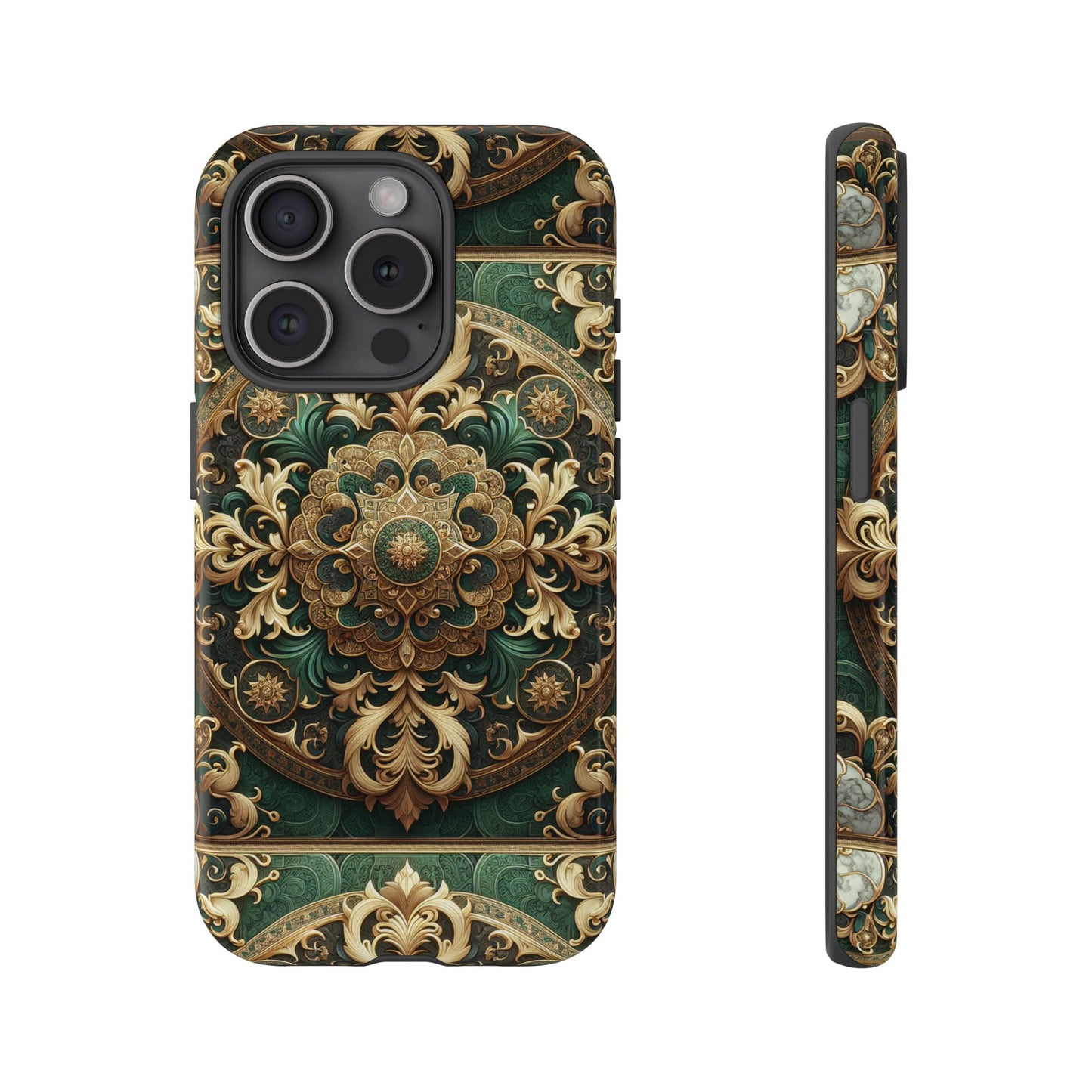 pattern image 2 vibrant comic style phone case for men and women with ornate baroque design compatible with iphone 13, 14, 15 & 16 – all models including pro, pro max & plus