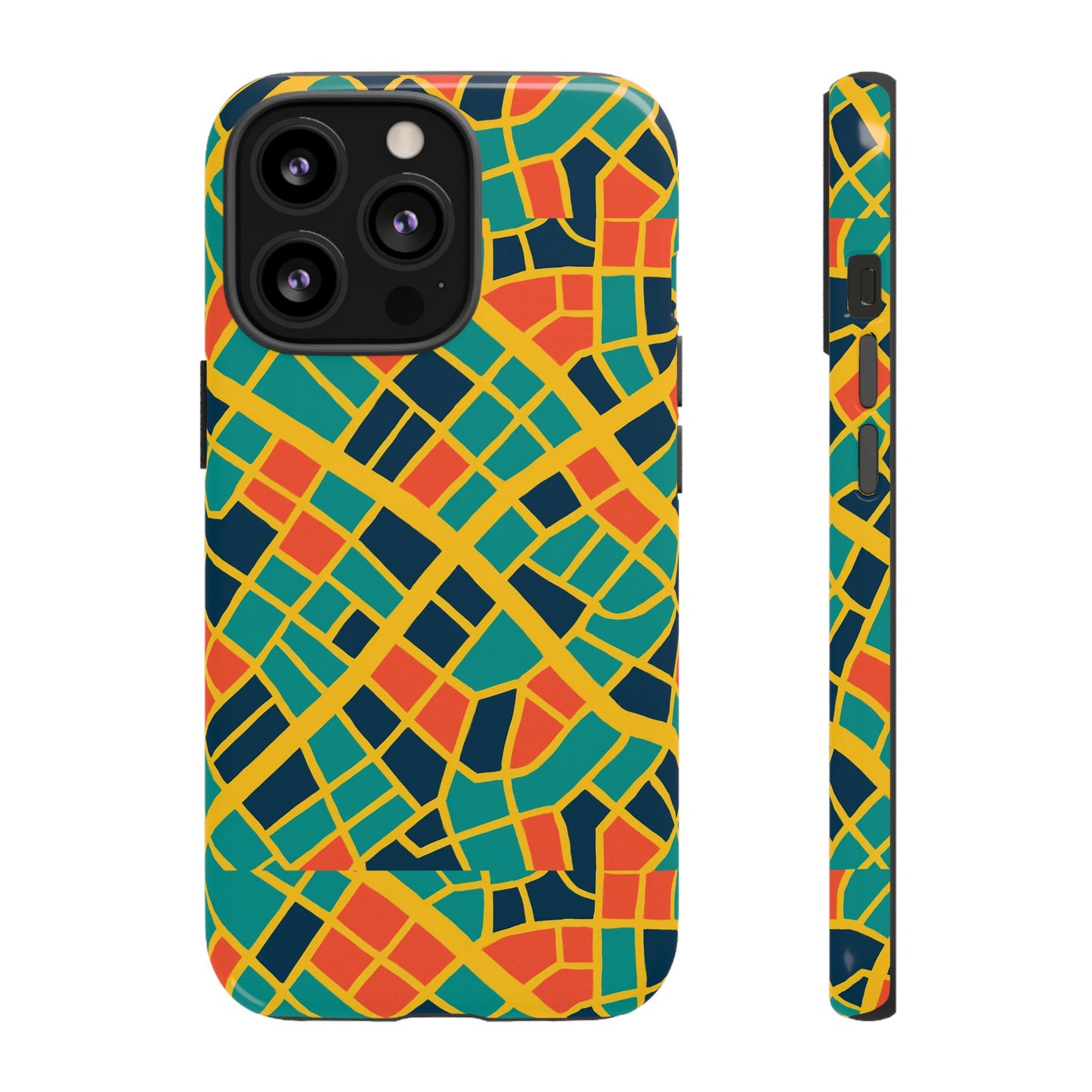 multicolour geometric 3d wrap protective phone case stylish accessory for men and women vibrant design ideal for unique expression compatible with iphone 13, 14, 15 & 16 – all models including pro, pro max & plus