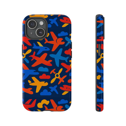 Vibrant 3D Wrap Protective Phone Case with Colourful Aviation Design for Stylish Protection Compatible with iPhone 13, 14, 15 & 16 – all models including Pro, Pro Max & Plus