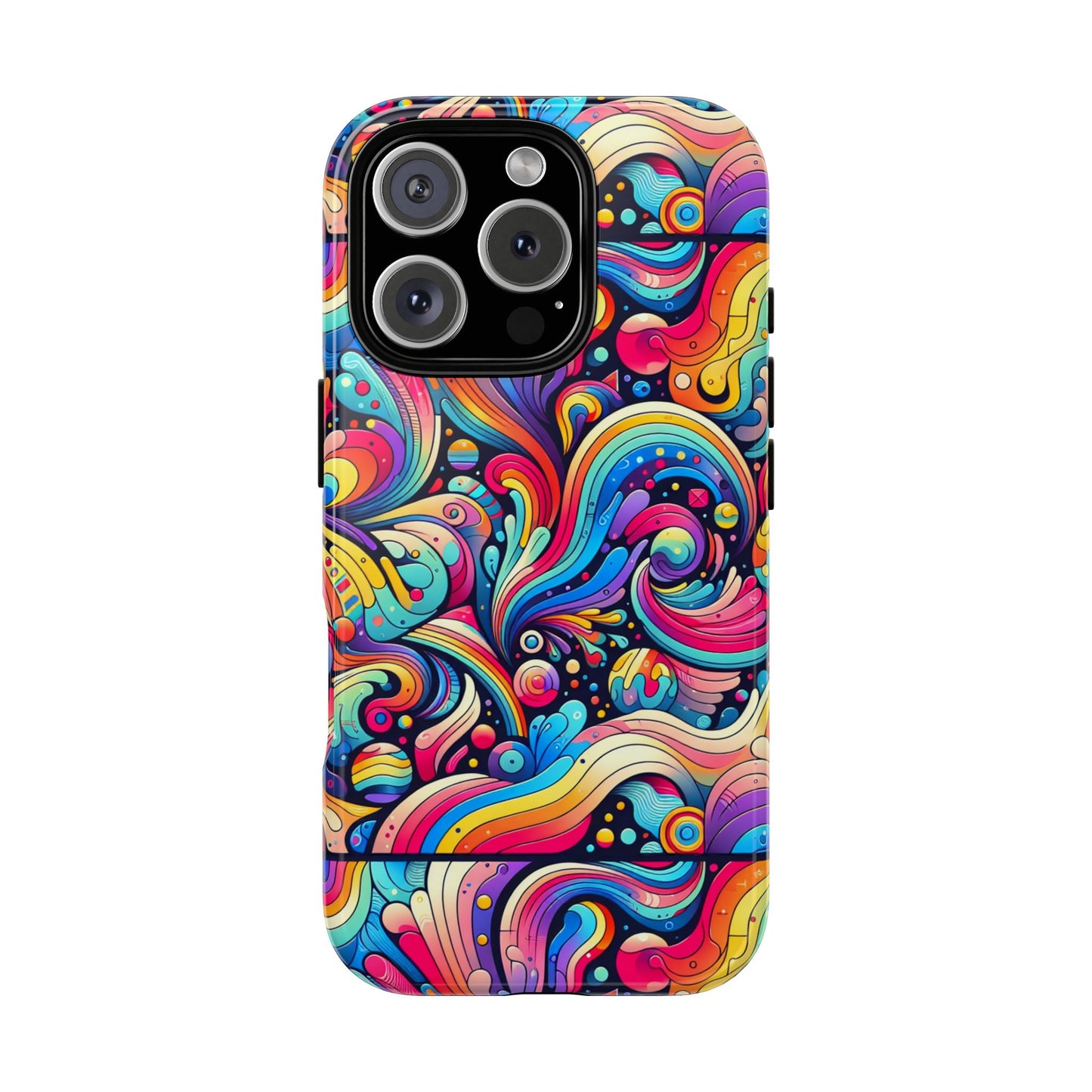 pattern image 2 vibrant 3d phone case for anime and comic fans with abstract art design compatible with iphone 13, 14, 15 & 16 – all models including pro, pro max & plus