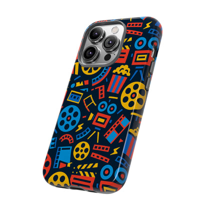 Vibrant 3D Film Reel Protective Phone Case for Unique Style and Robust Protection Compatible with iPhone 13, 14, 15 & 16 – all models including Pro, Pro Max & Plus