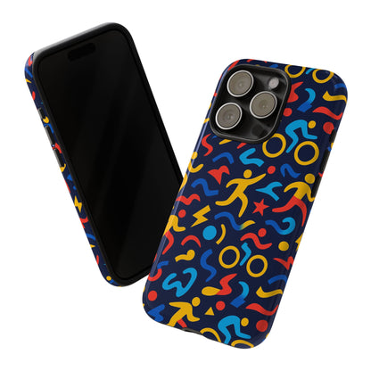 Vibrant Abstract 3D Wrap Protective Phone Case in Multicolour Design for Unisex Fashion Accessory Compatible with iPhone 13, 14, 15 & 16 – all models including Pro, Pro Max & Plus