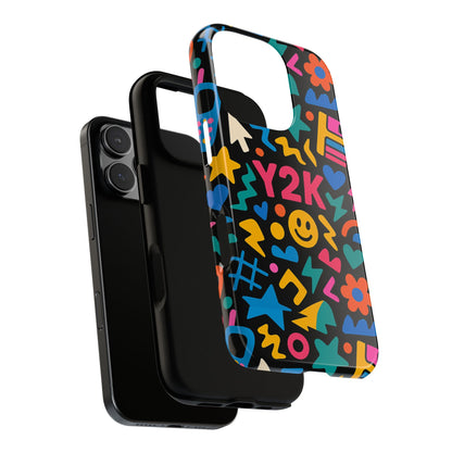 Vibrant Y2K Design 3D Wrap Protective Phone Case for Unique Style and Fashion Accessory Compatible with iPhone 13, 14, 15 & 16 – all models including Pro, Pro Max & Plus
