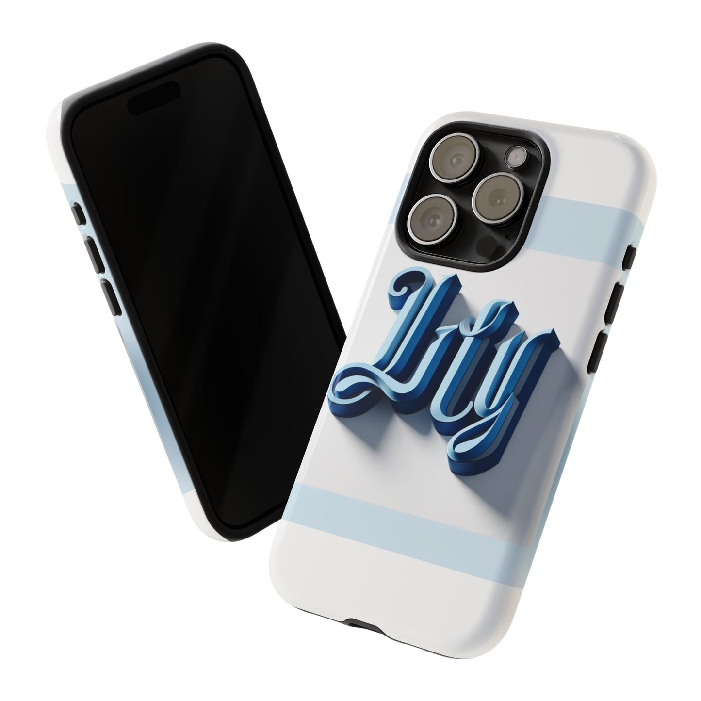vibrant 3d blue alphabet protective phone case stylish accessory for creative individuals compatible with iphone 13, 14, 15 & 16 – all models including pro, pro max & plus