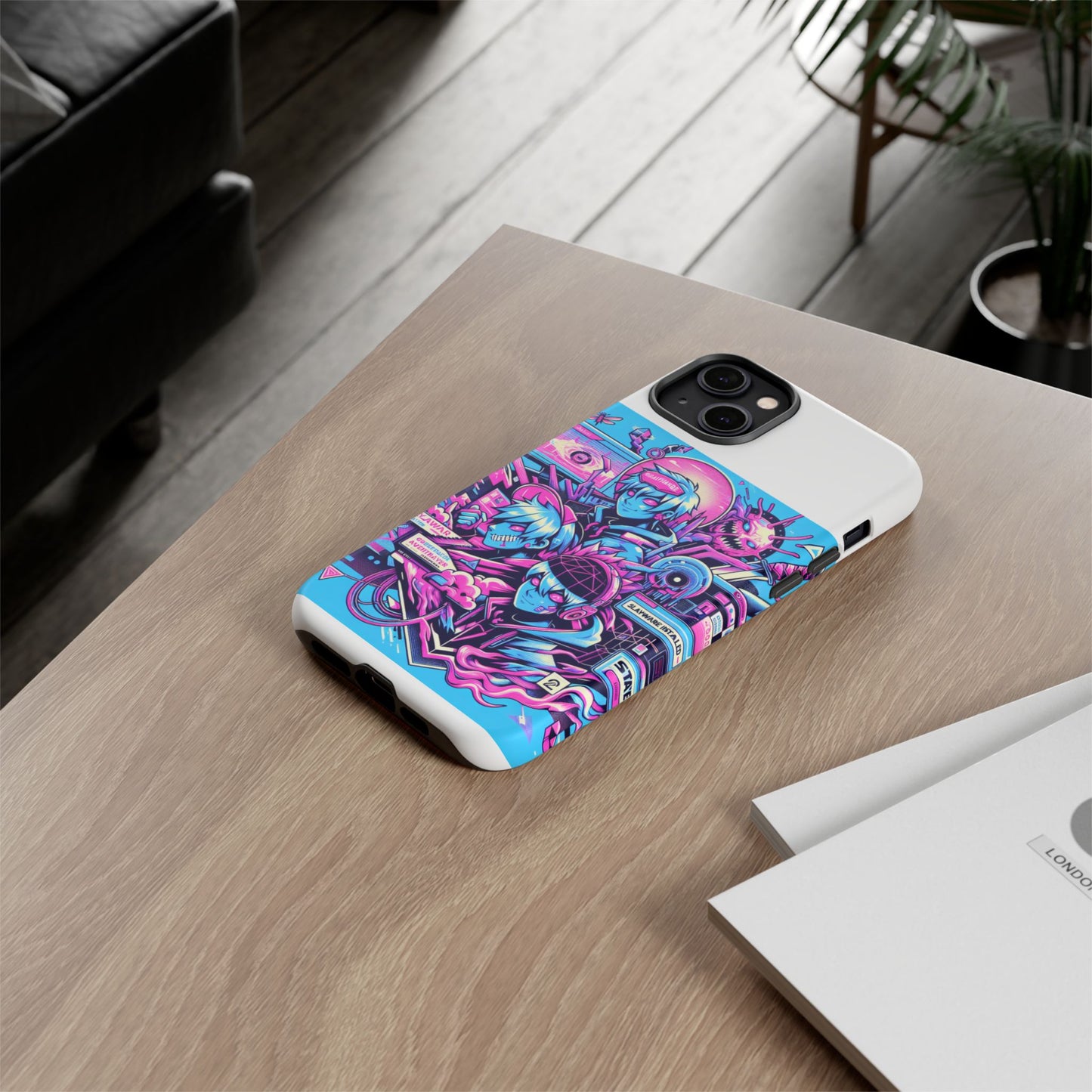 slayware installed protective phone case with 3d wrap design for anime and comic culture lovers