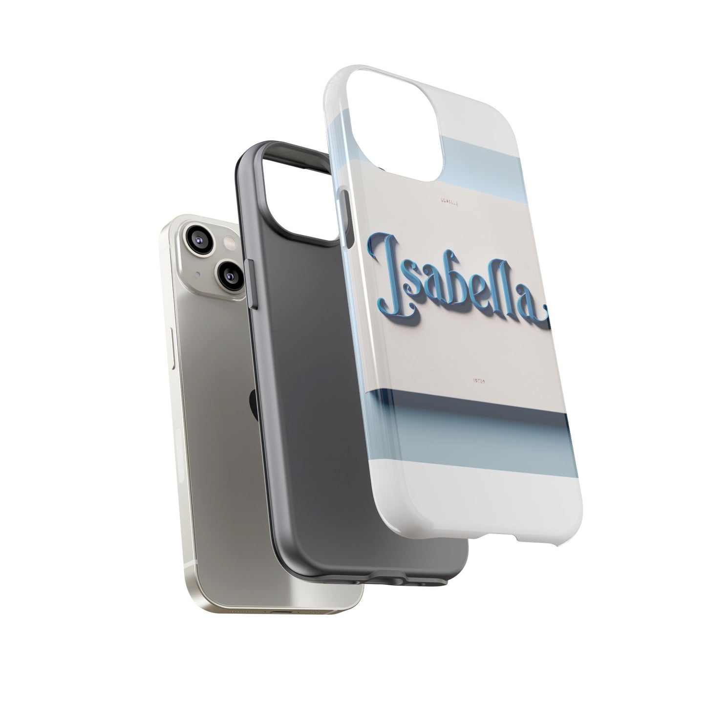 vibrant 3d blue alphabet design protective phone case stylish accessory for men and women unique phone cover compatible with iphone 13, 14, 15 & 16 – all models including pro, pro max & plus