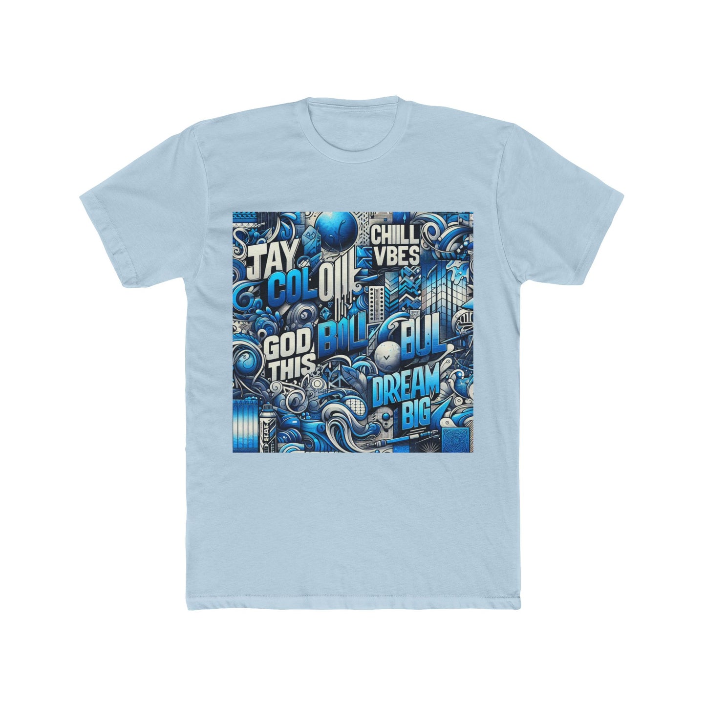 stylish & comfortable unisex t-shirt for men & women - aesthetic blue graphic tee