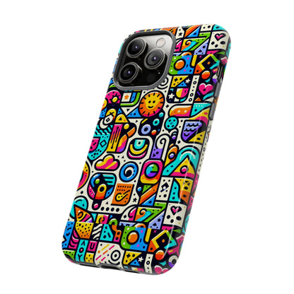 Pattern Image 9 Vibrant Shockproof Phone Case for Anime and Comic Fans with Bold Geometric Design, Durable Finish, and Impact Protection Compatibility with iPhone 13, 14, 15 & 16 – all models including Pro, Pro Max & Plus