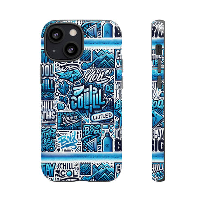 Blue Pattern Image 23 Phone Case for Mobile Phones Shockproof TPU Cover with Vivid 3D Wrap Design and Retro Anime Comic Style