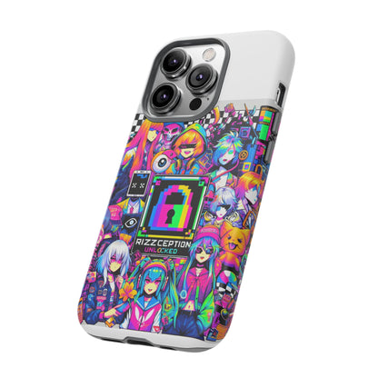Rizzception Unlocked 3D Wrap Protective Phone Case for Anime Lovers, Durable Silicone Liner, UV Protected, Stylish Accessories for Smartphones