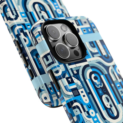 Blue Alphabet U Letter Phone Case with 3D Wrap UV Protected Shock Absorption for Kids and Teenagers