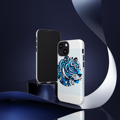 Vibrant 3D Wrap Protective Phone Case with Unique Blue Lion Design for Stylish Expression and Fun Accessories Compatible with iPhone 13, 14, 15 & 16 – all models including Pro, Pro Max & Plus