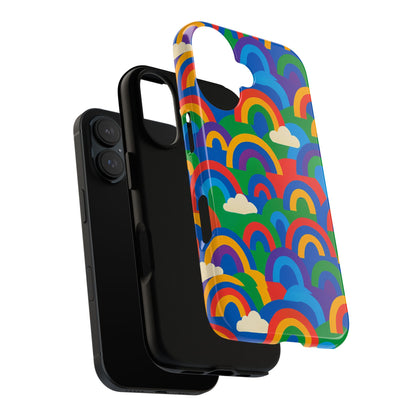 Multicolour 3D Rainbow Phone Case for Trendy Men and Women Unique Playful Design Stylish Protection Compatible with iPhone 13, 14, 15 & 16 – all models including Pro, Pro Max & Plus