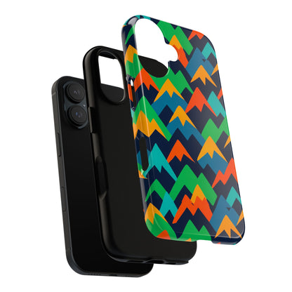 Vibrant Mountain Design Protective Phone Case with Colourful Abstract Pattern for Stylish Protection Compatible with iPhone 13, 14, 15 & 16 – All Models Including Pro, Pro Max & Plus
