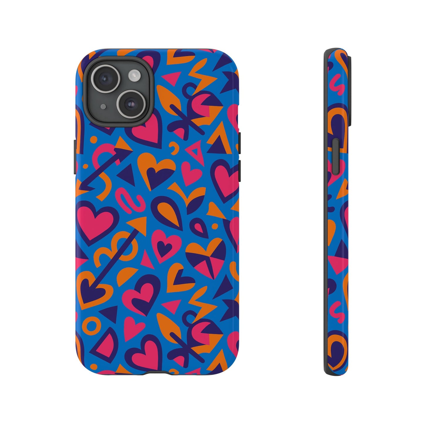 multicolour 3d love design phone case for men and women stylish protection accessory compatible with iphone 13, 14, 15 & 16 – all models including pro, pro max & plus