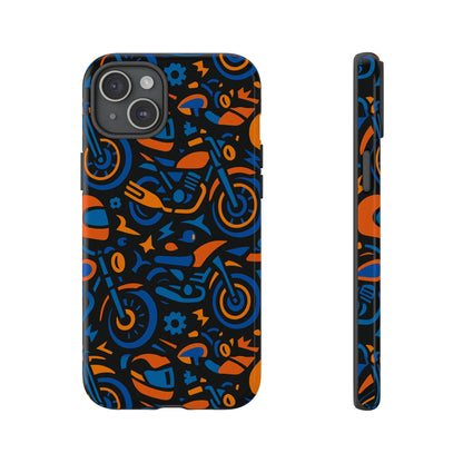 Vibrant Motorcycle Phone Case in Multicolour Design for Stylish Protection Compatible with iPhone 13, 14, 15 & 16 – All Models Including Pro, Pro Max & Plus