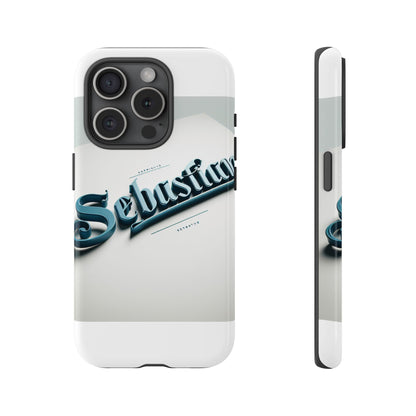 Vibrant 3D Wrap Protective Phone Case in Retro Blue Typography Stylish Accessory for Self-Expression Compatible with iPhone 13, 14, 15 & 16 – all models including Pro, Pro Max & Plus